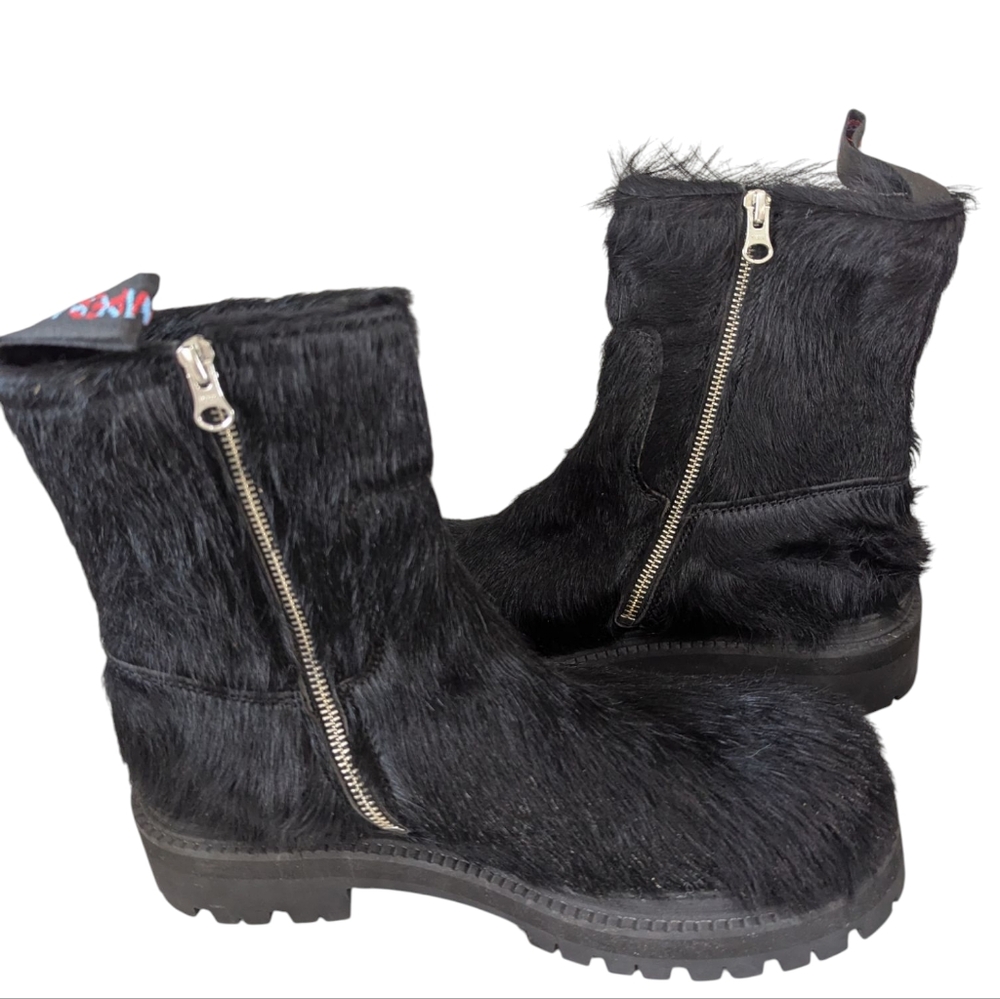 Camperlab Ankle-Boot Unisex Eki.. Calf Hair Black Boots.. Size...Men 41/US 8 - Picture 4 of 10